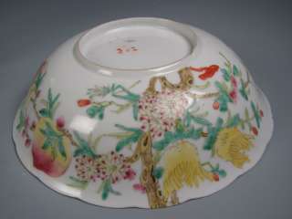 FINE CHINESE 18th FAMILLE ROSE PORCELAIN PEACH PLATE  