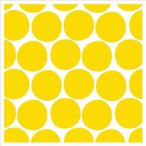   Dots Stretched Wall Art Size 18 x 18, Color Yellow