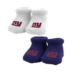  New York Giants Royal Blue & White Infant 2 Pack Bootie 