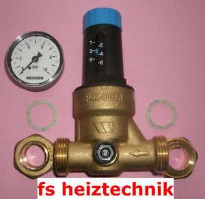 Wasser Druckminderer DN 22 mm Löt mit Manometer  