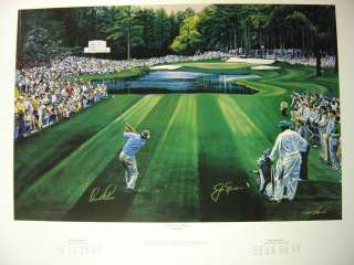   Augusta Ted Hamlin Masters Golf Tournament Jack Nicklaus Arnold Palmer