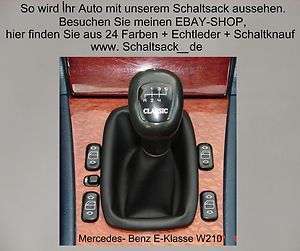 Mercedes Benz E Klass W124 Echtleder Schaltsack Schaltmanschette für 