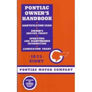  1935 PONTIAC EIGHT Owners Manual User Guide Automotive