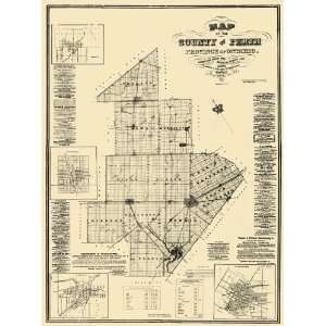   PERTH PROVINCE OF ONTARIO BY JOSEPH G. KIRK 1875 MAP: Home & Kitchen