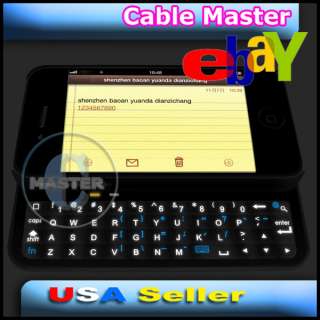   BLUETOOTH WIRELESS QWERTY SLIDER KEYBOARD CASE for iPHONE 4 4G S