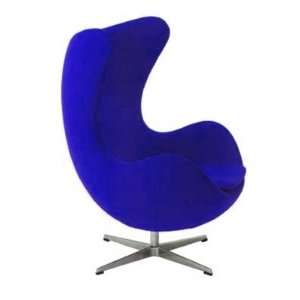   Designer Modern Arne Jacobsen Egg Chair Wool in Blue