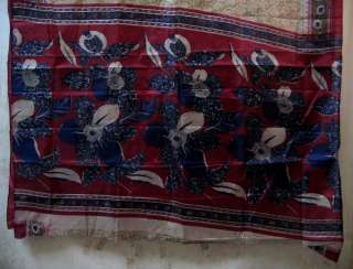 Khaki Maroon Paper Silk Sari Saree Fabric India  