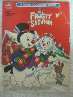Vintage FROSTY THE SNOWMAN Coloring Book Golden  