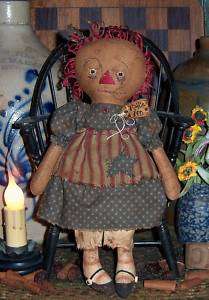 Primitive Raggedy Ann Grungy Annie Doll Pattern #595  