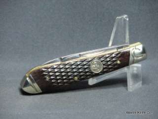    Colt 175th Anniversary Peanut Knife  Checkered Brown Handle CT368