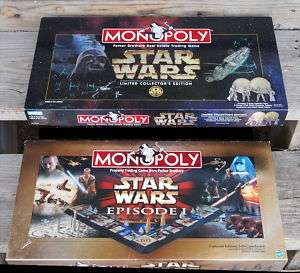 Star Wars COLLECTORS EDITION Monopoly + EPISODE 1 GAMES  