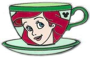 DISNEY MYSTERY HIDDEN MICKEY PRINCESS TEA CUP ARIEL PIN  
