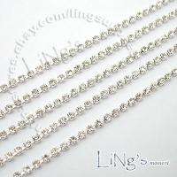 10y A Grade Silver/Gold Rhinestone Diamante Chain Craft  