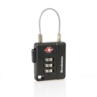Brookstone EasyCheck Cable Luggage Lock TSA Approved  