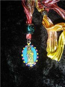 St. Barbara Hand Painted Saints Medal necklace with ball chain  