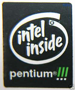 Original Intel Pentium 3 Black Sticker 16 x 19mm [20]  