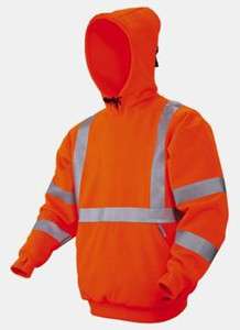 LaCrosse Mens 1600 2001 Hi Vis Hooded Sweatshirt Safety Orange  