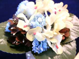 Vintage Millinery Flower Bunch So Cute NP9 Yellow Blue  