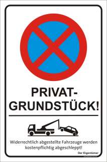   Schild Parken verboten Aufkleber Privatgrundstück ab 5,95 €  