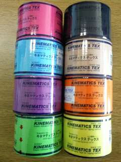 Kinesiology Therapy Kinematics Tex Tape 8 roll/8 color  