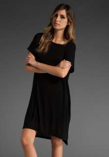 BY ALEXANDER WANG Shadow Stripe Boatneck Dress in Black at Revolve 