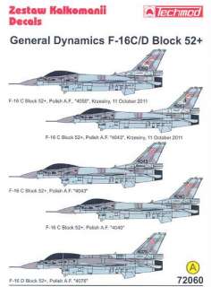 Techmod Decals 1/72 GENERAL DYNAMICS F 16C F 16D  