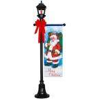 Home Depot   6 ft. Holiday Lamp Post with Santa Banner customer 