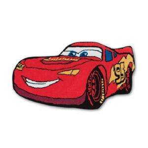 Disney Cars  McQueen 3 ft. Shaped Accent Rug DISCONTINUED DYCAR134 at 