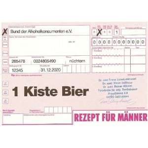 Postkarte   Rezept über 1 Kiste Bier: .de: Bürobedarf 