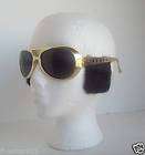 ELVIS SUNGLASSES WITH SIDEBURNS GOLD COSTUME GLASSES