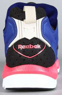 Reebok The Pump Fury Sneaker in Royal Black White Neon Cherry Stucco 