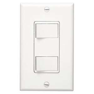 Broan Wall Control 20 Amp 2 Function Rocker Switch in White 68W at The 
