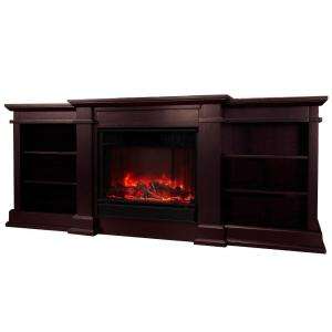 Real Flame Fresno 29 in. Dark Walnut Electric Fireplace G1200E DW at 