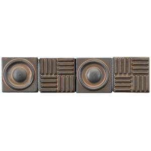 Merola Tile Industry Border 3 in. x12 in. Bronze Ceramic Listello Mesh 