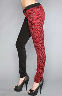 Tripp NYC The Split Leg Pant in Black and Red Leopard  Karmaloop 