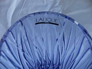 NIB Lalique Vase Saint Jacque SIGNED violet/blue color  