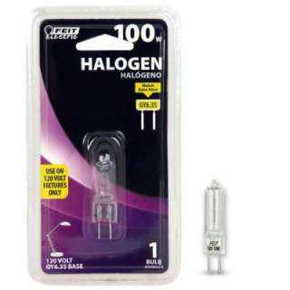 Feit Electric 100 Watt GY6.35 Base Halogen Light Bulb BPQ100T4/JCD  at 