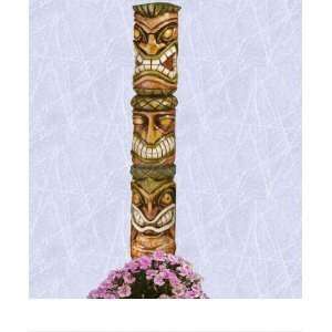 Totem pole polynesian style Tiki statue Sculpture Large (The Digital 