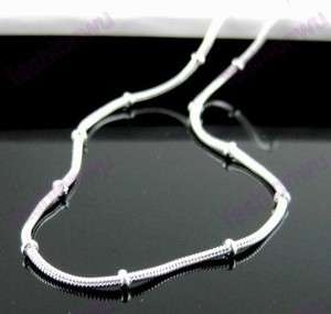 Lot 48 Pcs 1.2MM Silver Plate Nip Bead Snake Necklace 1  