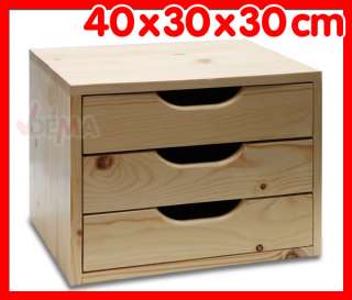   Schubladenbox Schreibtisch Vollholz Aufbewahrungsbox Holz Fichte Box