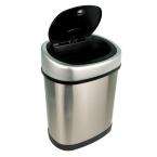    3.2 Gallon Brushed Stainless Steel Touchless Trash Can 