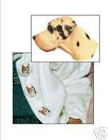 HARLEQUIN GREAT DANE DOG Button Covers NO SEWING. See Great Dane 
