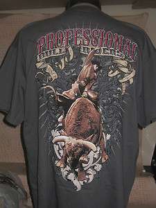 New Mens Western Wrangler T Shirts Rider With Bull  