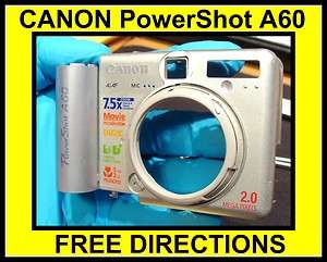 CANON PowerShot A60 FRONT COVER DIGITAL CAMERA PARTS W/REPLACEMENT 