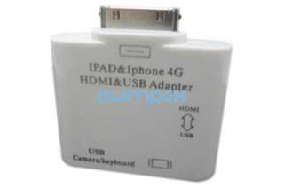 HQIHU Dock Connector zu HDMI / USB Adapter f. iPad 1 2 /iPhone 4 4S 3 
