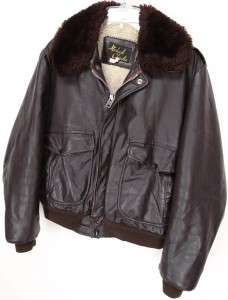   CHARLES G 1 Leather Coat FUR LINED Ace A 2 Bomber JACKET M/L/42