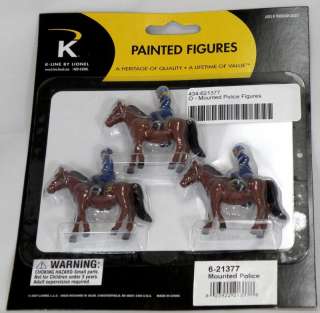 Scale Mounted Police Figures (3)   K line #6 21377 023922213778 