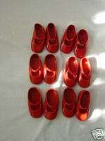 Shirley Temple RED PLASTIC SHOES made by IDEAL   6 pairs  