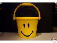 smiley face BUCKET PAIL W/HANDLE LARGE smile happy  