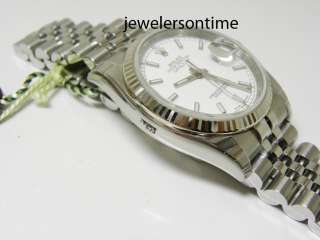   mens SS/WG Datejust 116234 2011 White Stick Dial. 7.5K MSRP  